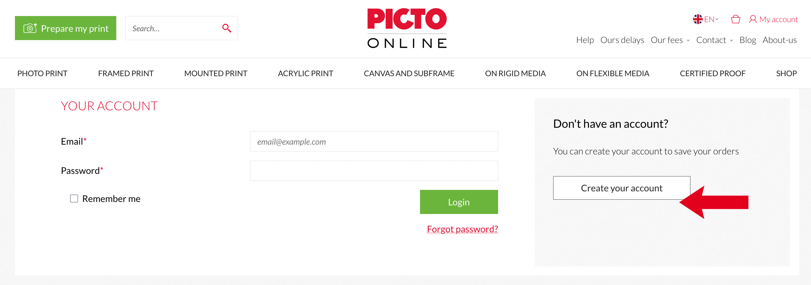 setting up your account