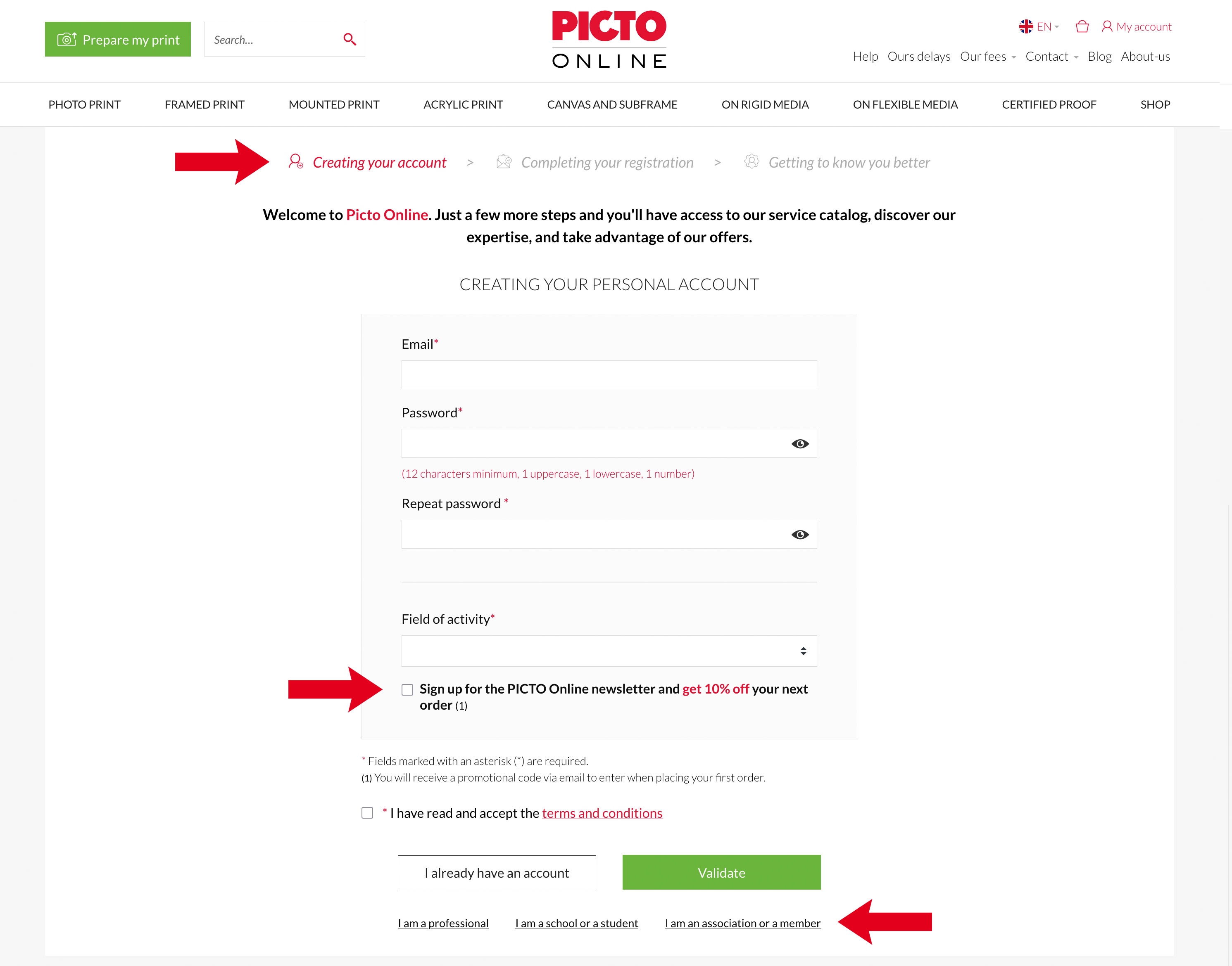 Follow the steps provided