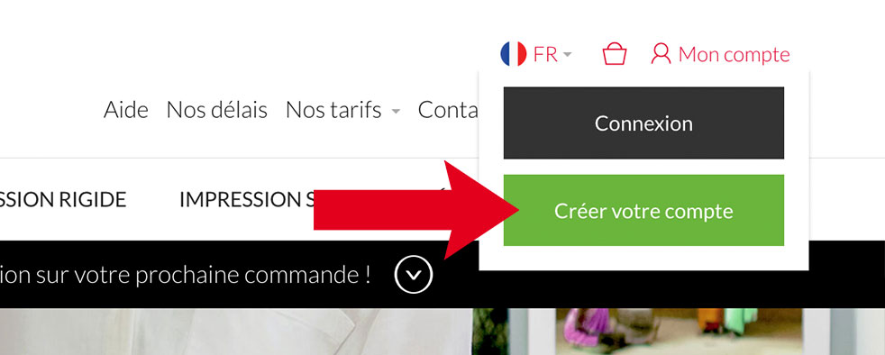 Cr&eacute;ation de votre compte