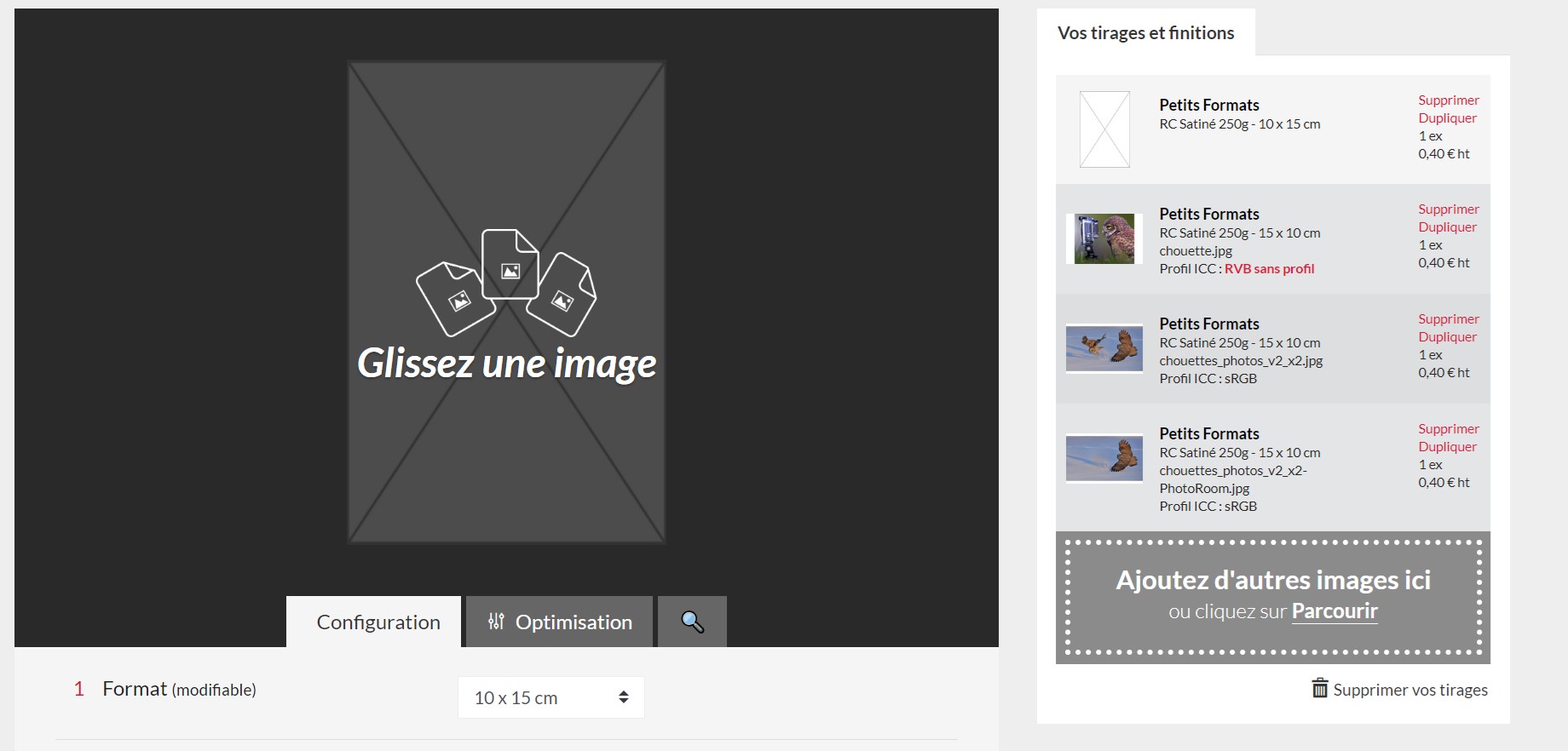 glisser une image